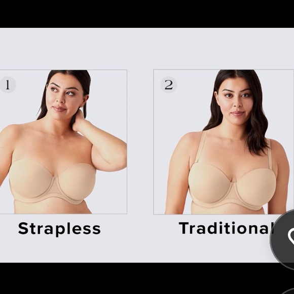 Wacoal Tan Seamless Strapless Bra with Sweetheart Neckline - Picture 15 of 16